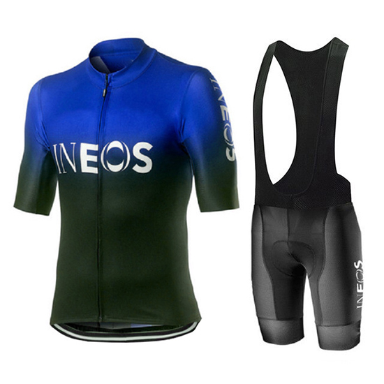 2019 Maillot Castelli Ineos Tirantes Mangas Cortas Negro Azul